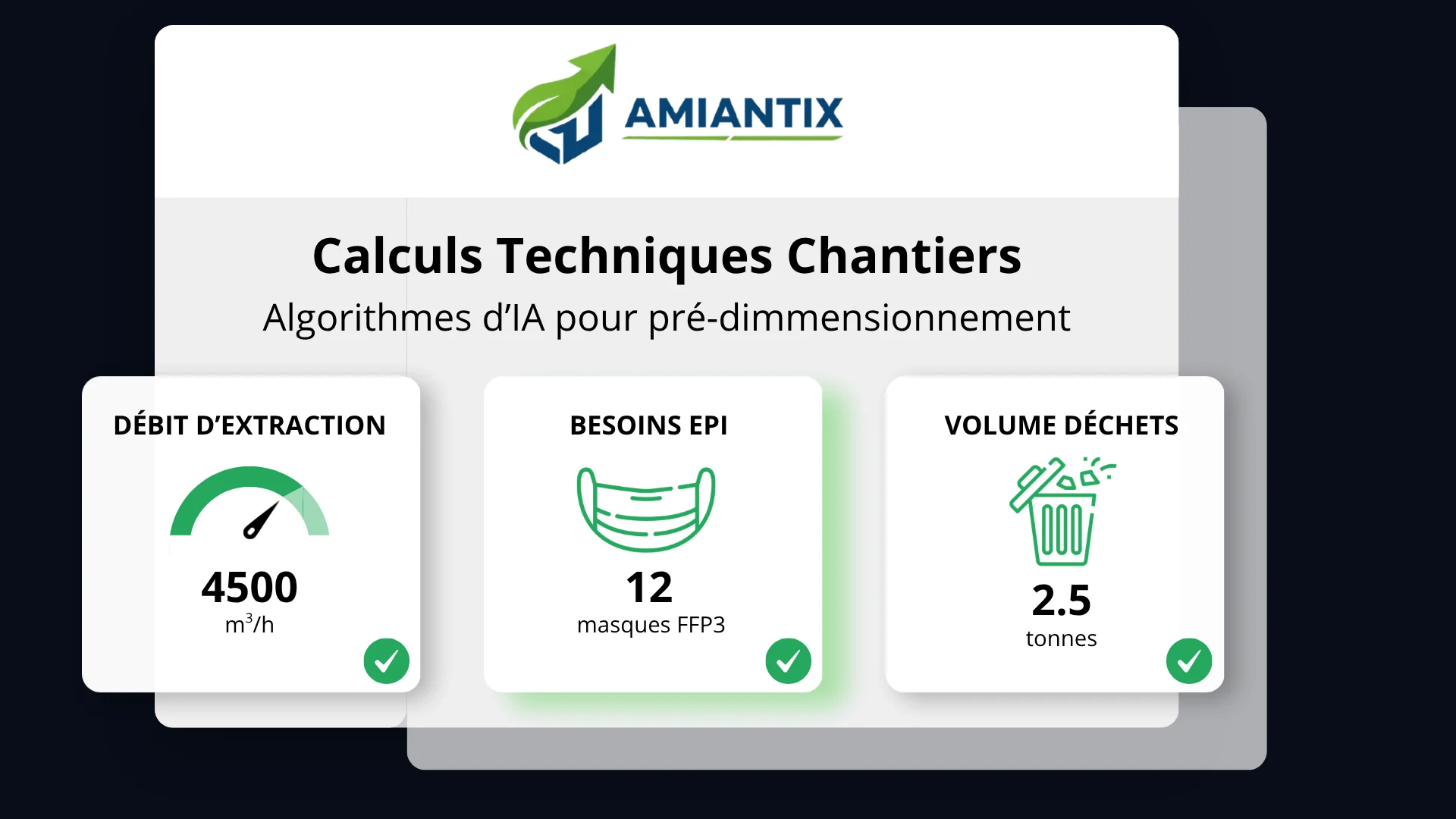 Calculs EPC, EPI et cohérence technique dans Amiantix